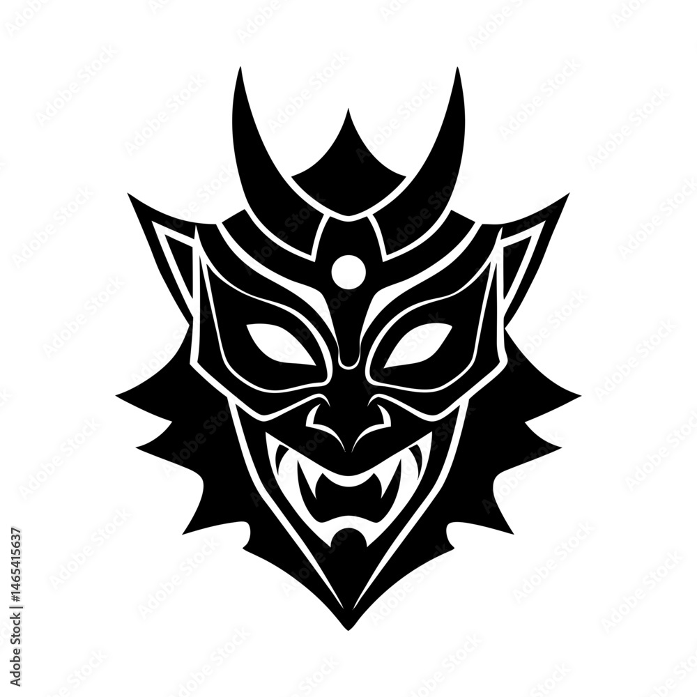 Traditional Masks silhouette vector Traditional Masks silhouette vector