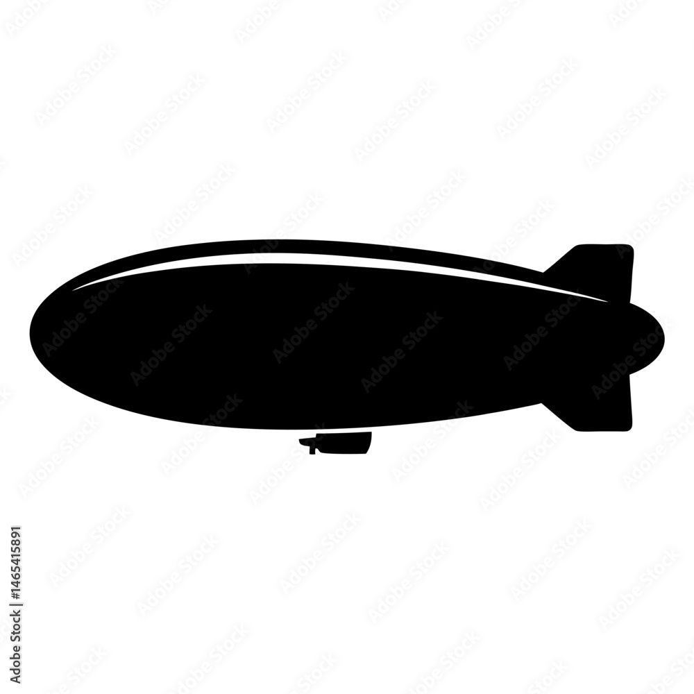 Fototapeta premium Classic Airship Illustration Depicting Vintage Transportation and Nostalgic Aviation Design