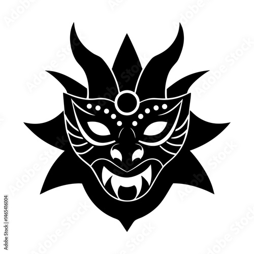 Traditional Masks silhouette vector