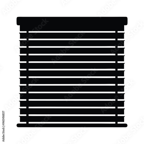 Black and White Silhouette of Window Blinds Representing Privacy or Obscurity
