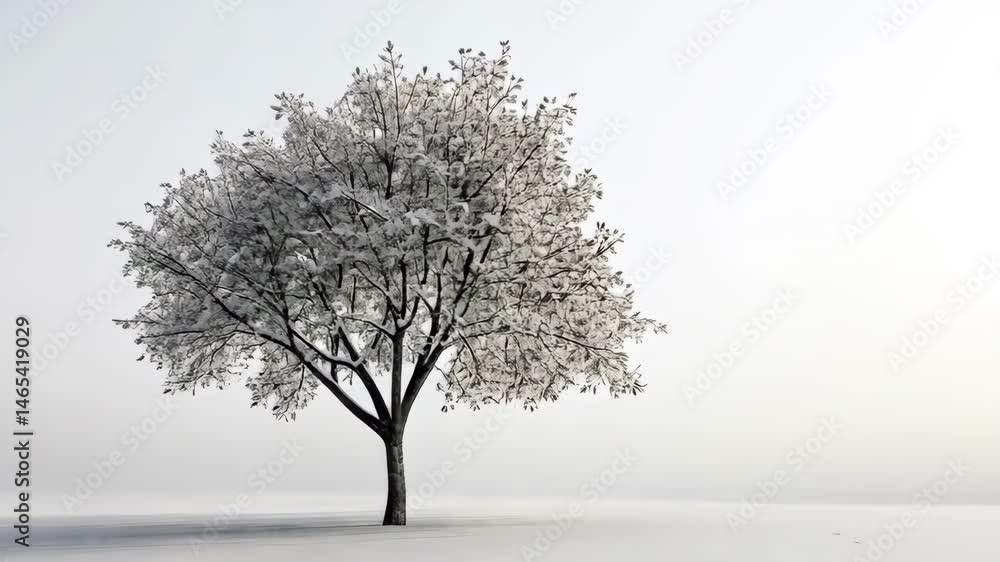 Minimalist tree against white background Minimalist tree against white background