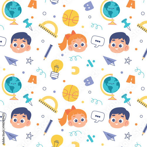 school pattern vector design illustration	