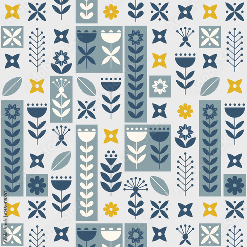 Scandinavian nordic pattern vector design illustration	