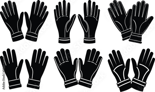 Thermal Gloves silhouette vector