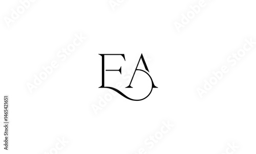 EA initial letter, monogram logo