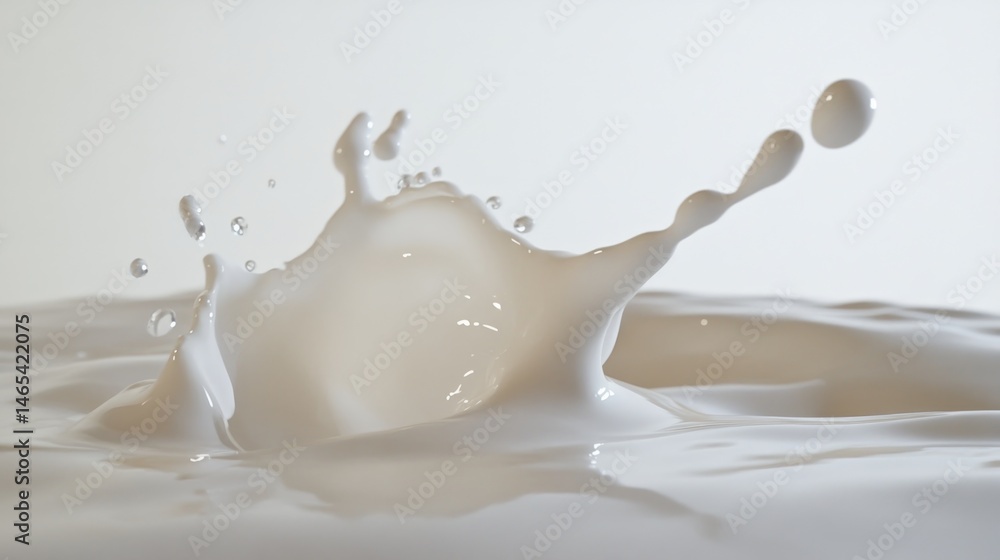 Milk splash in a studio setting Milk splash in a studio setting