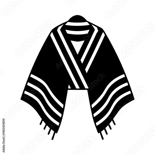 Tallit silhouette vector