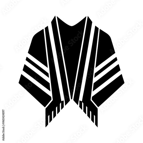 Tallit silhouette vector