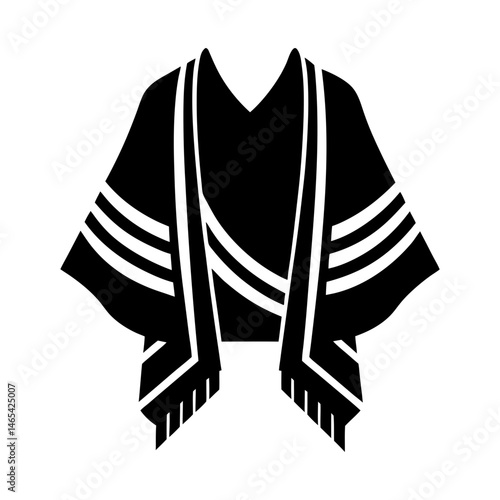 Tallit silhouette vector