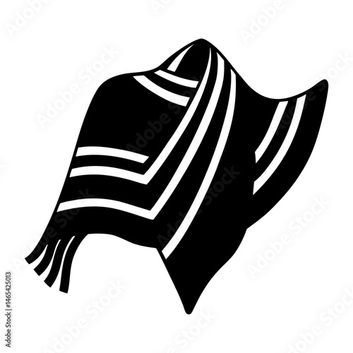 Tallit silhouette vector