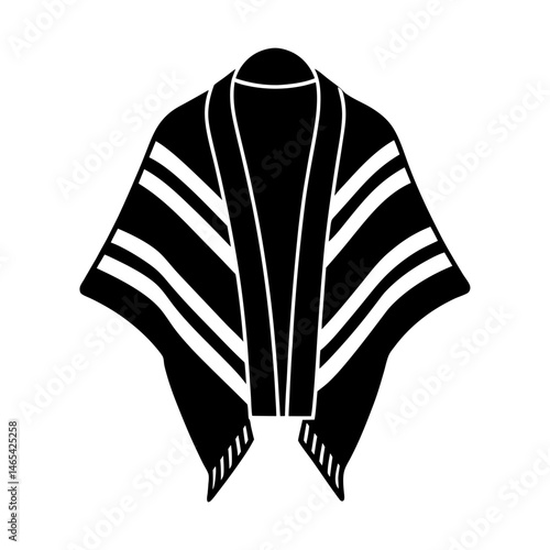 Tallit silhouette vector