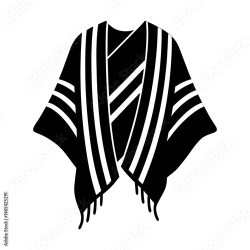 Tallit silhouette vector