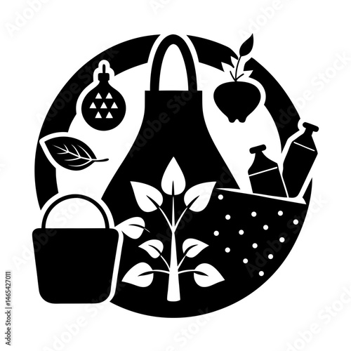 Sustainable Accessories silhouette vector