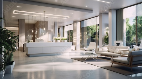 A photo of a dental clinics welcoming reception area
