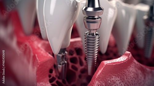 A photo of a dental implant procedure in progress