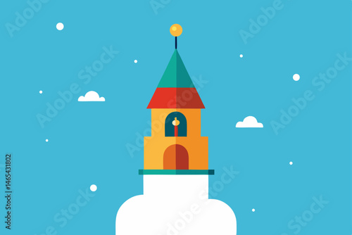 christmas bell tower operated by elves ringing 