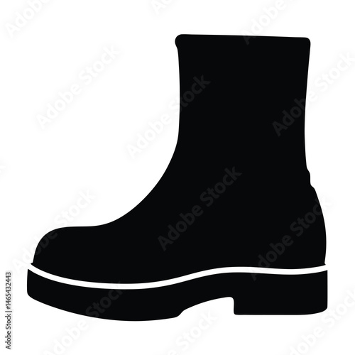 Stylish Black Ankle Boot Footwear Fashionable Fall Winter Outfit Accessory