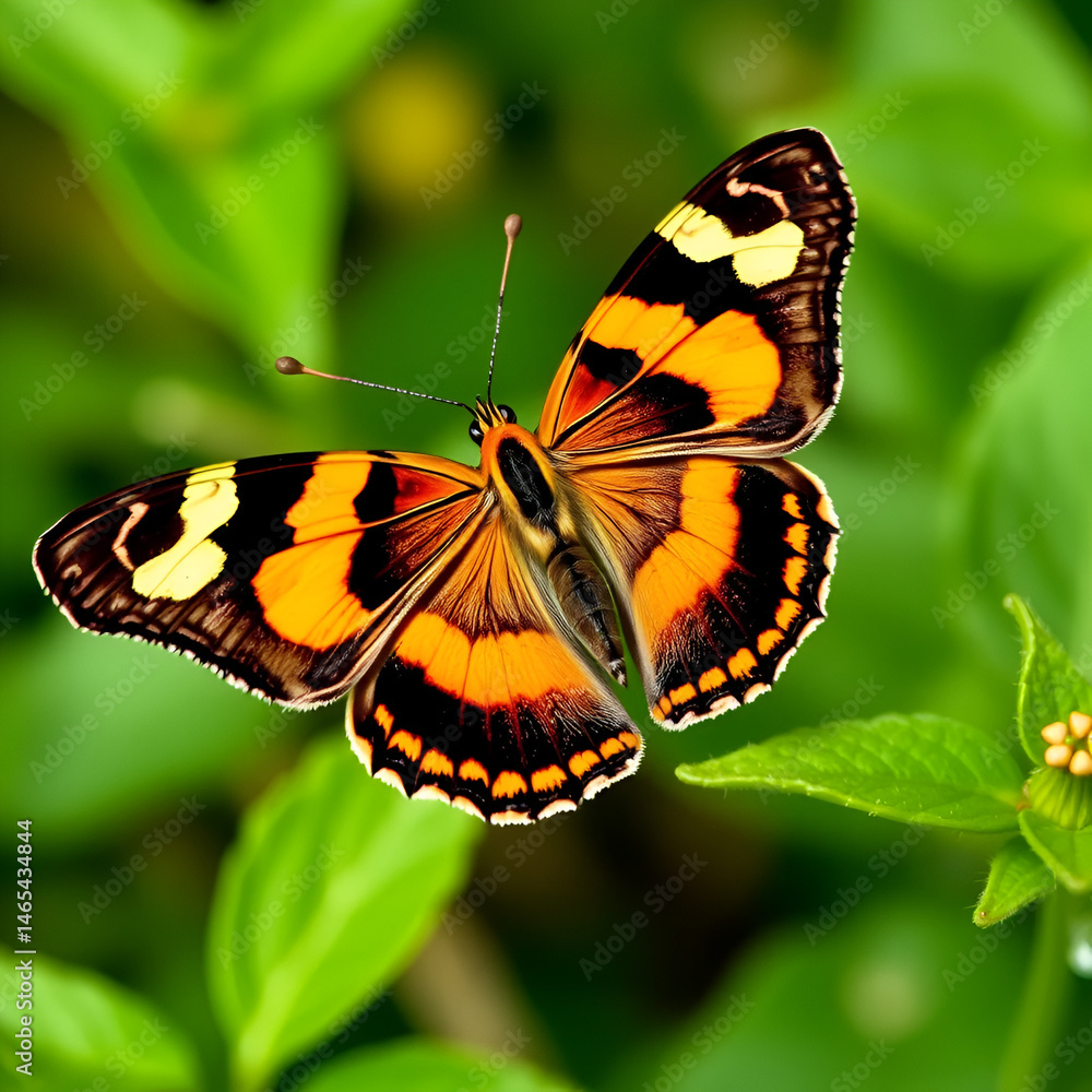 Naklejka premium Banded Orange Heliconian or Dryadula Phaetusa butterfly