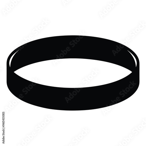 Simple Black Wristband Icon Graphic Design Element for Website or App