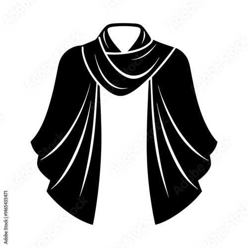 Stole silhouette vector