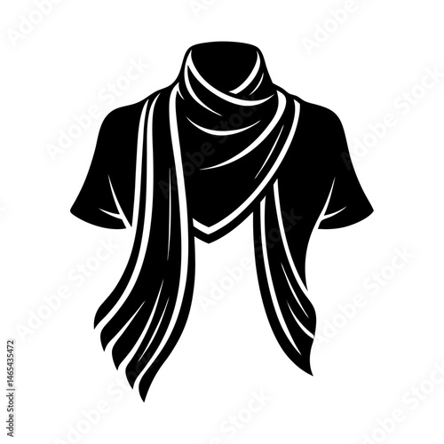 Stole silhouette vector