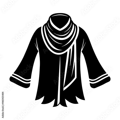 Stole silhouette vector