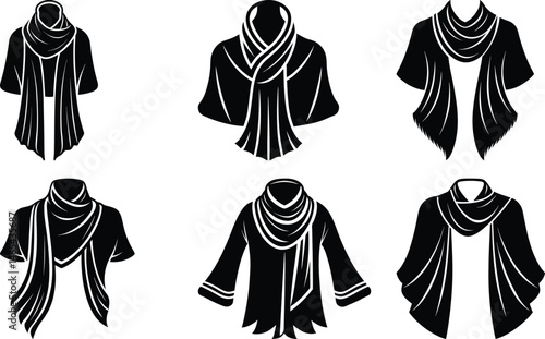 Stole silhouette vector