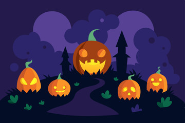 Crédence de cuisine  enchanted pumpkin patch where each pumpkin holds   © Kechali