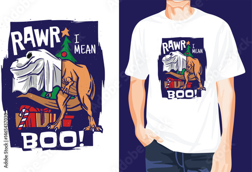 Rawr I mean boo t-shirt design unique idea
