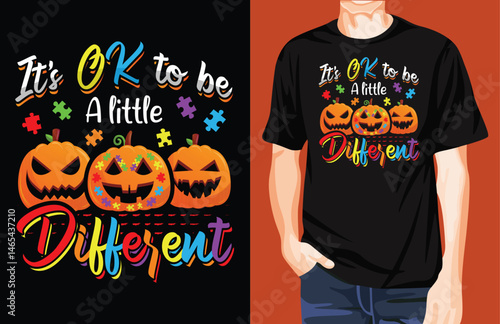 It’s ok to be a little different autism t-shirt design