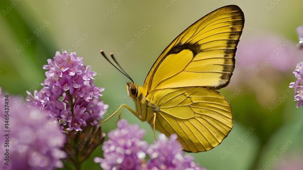 Fototapeta premium butterfly on flower