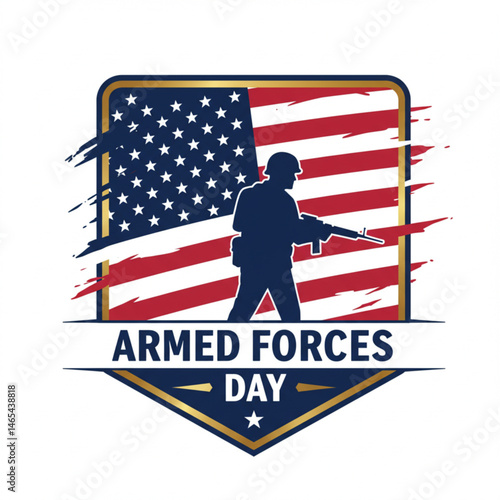 Vector badge armed forces day