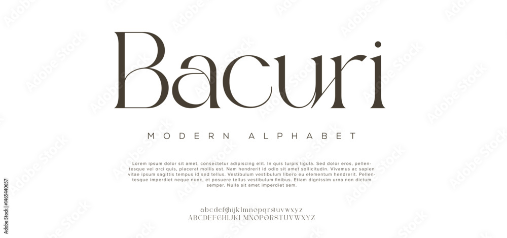 Bacuri Classic Lettering Minimal Fashion Designs. Typography fonts regular uppercase and lowercase Bacuri Classic Lettering Minimal Fashion Designs. Typography fonts regular uppercase and lowercase