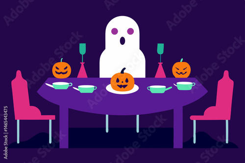 halloween dining room set for a spectral feast 