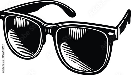 Sunglasses black icon  lock stylish vector design
