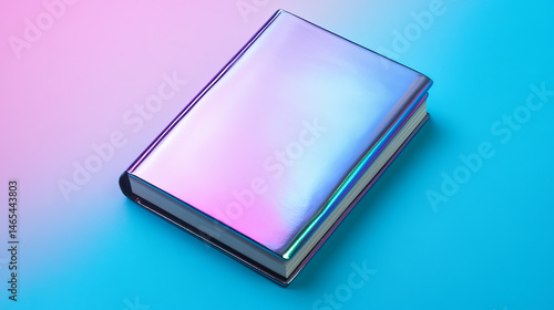 Holographic book with ethereal sheen, perfect for technicolor dream journal, fantasy lore recordings, or National Sci-fi Day musings