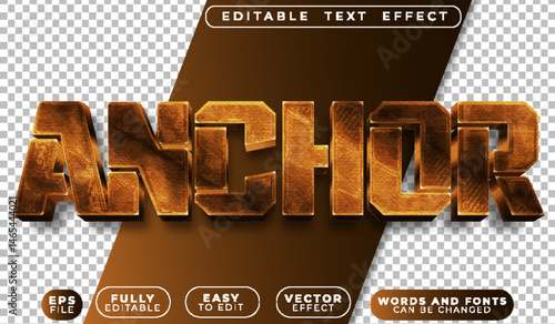  Anchor Ship Rust Fully Editable Vector Text File