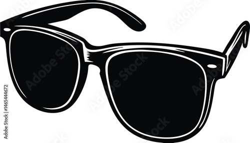 Sunglasses black icon  lock stylish vector design
