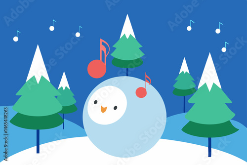 musical forest where giant ornaments hum holiday t.svg