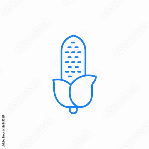 corn cob icon sign vector