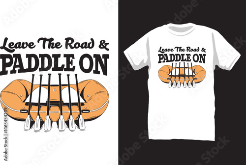Rafting boat t-shirt design