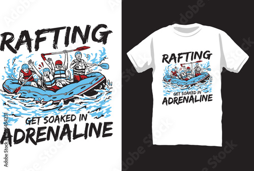 Rafting t-shirt design