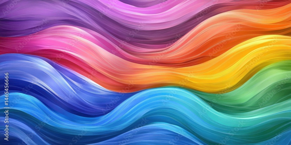 Obraz premium Vibrant rainbow flag background featuring a hedgehog concept for inclusivity and diversity