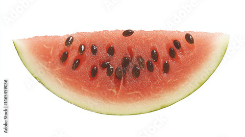 Obraz na płótnie Watermelon wedge with seeds isolated on a white background, complete with clipping path w salonie