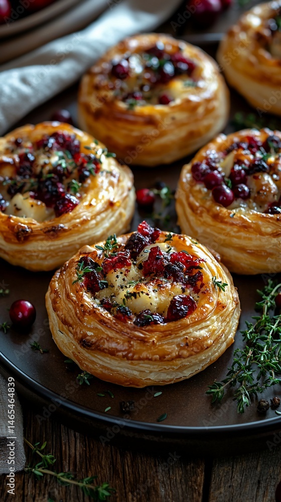 Festive Cranberry and Cheese Puff Pastry Bites Festive Cranberry and Cheese Puff Pastry Bites