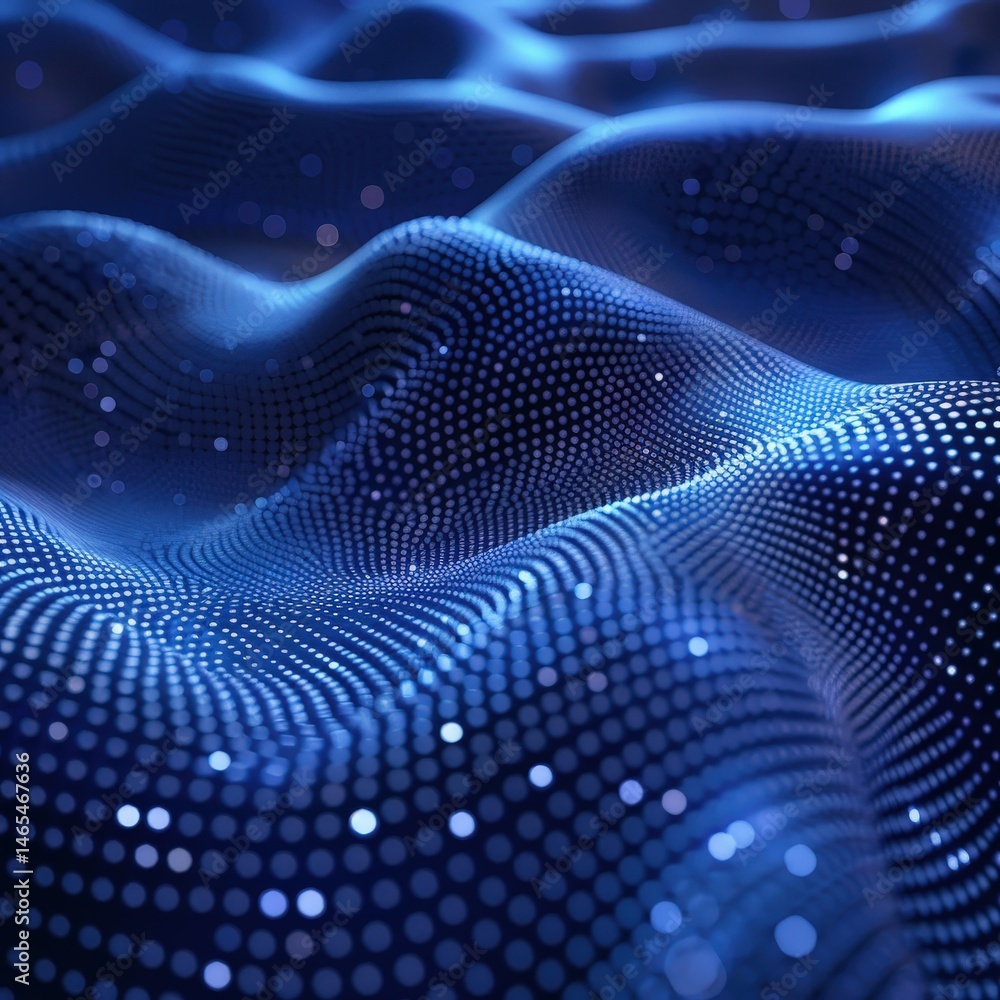 Abstract Blue Wave Pattern Digital Art Background Abstract Blue Wave Pattern Digital Art Background