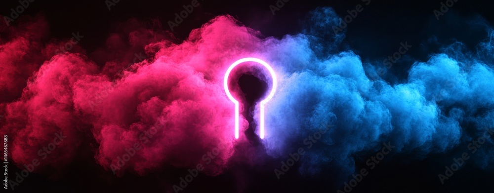 Obraz premium A dazzling astronomical doorway unsealing the mysteries of existence and fantasy
