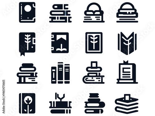 Book Stack Vector Icon Pack