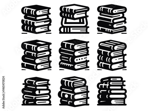 Book Stack Vector Icon Pack