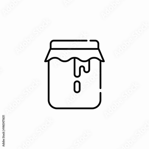 honey jar jam icon sign vector